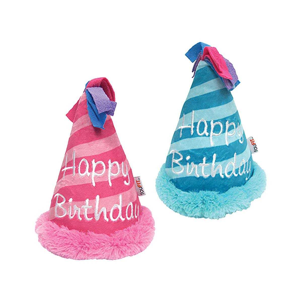 Birthday Hat Crinkle Plush Dog Toy W37790