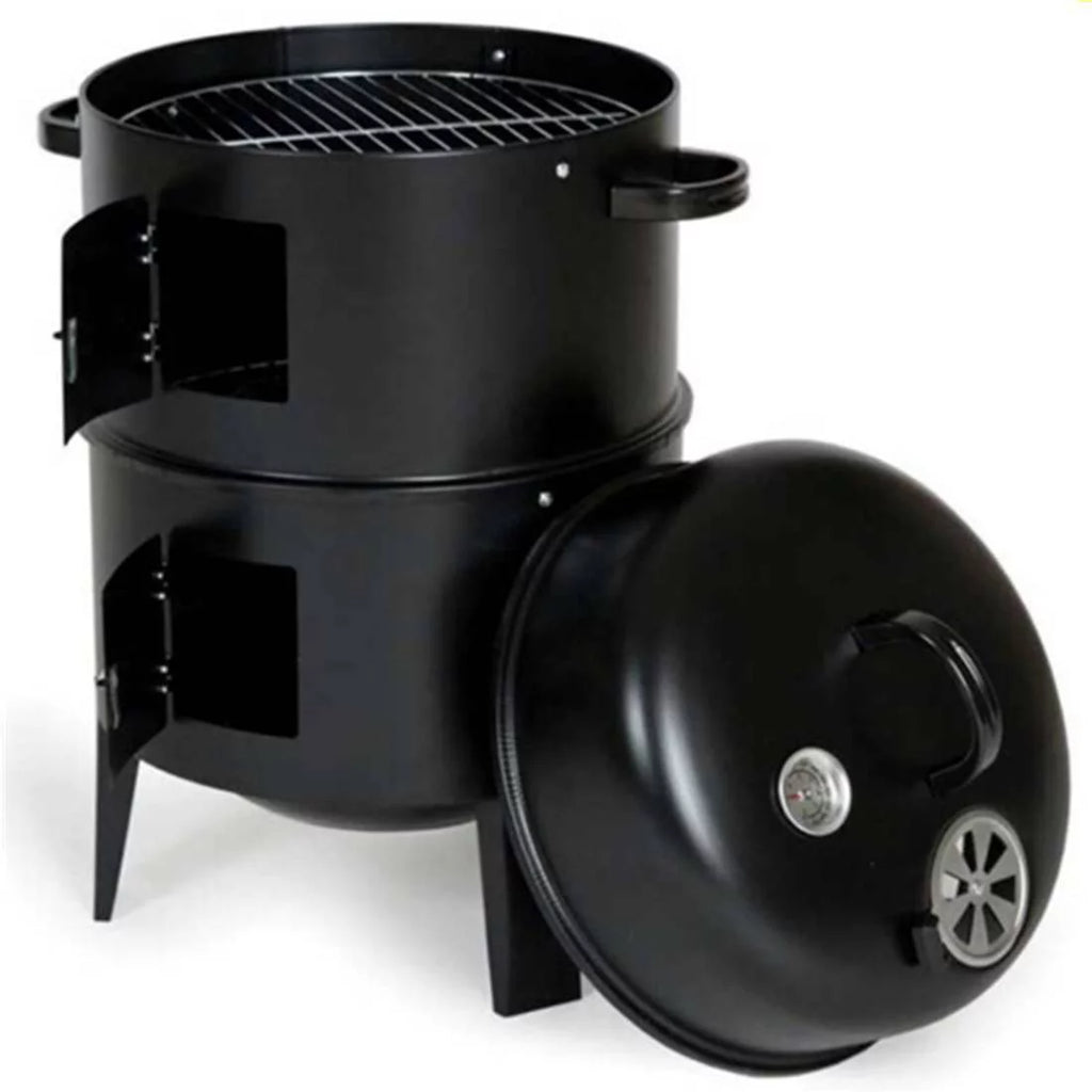 Charcoal Grill Smokeless Vertical BBQ Smoker Portable Meat Cooker C85969