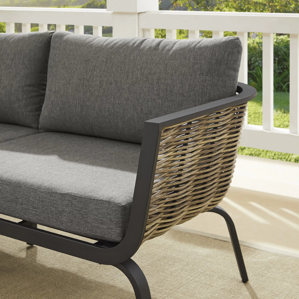 Black Outdoor Loveseat I71560
