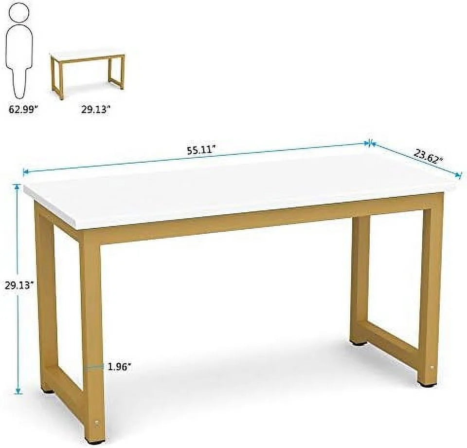 78.7 x 39.4 inch Walnut Black Computer Desk P44404