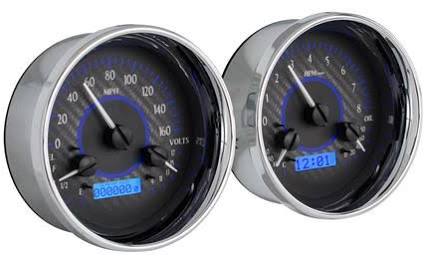 Dual Round Universal VHX System Carbon Fiber Face Blue Display C38693