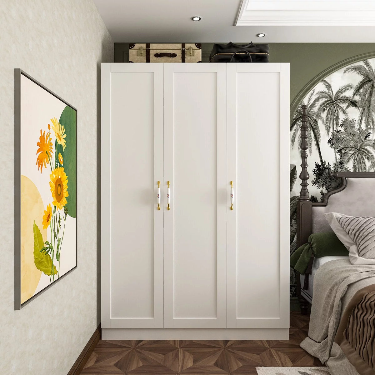 47.2"W Freestanding Wardrobe Armoire Closet B749079
