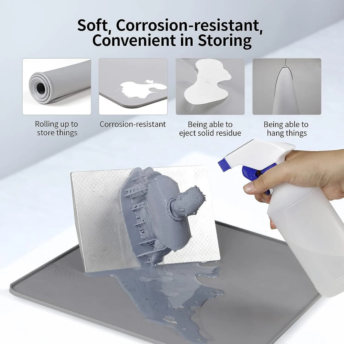 3D Printer Tool Kits with Silicone Pad, Resin Filter, Water Bottle, Cloth, Gloves, Nipper A3759
