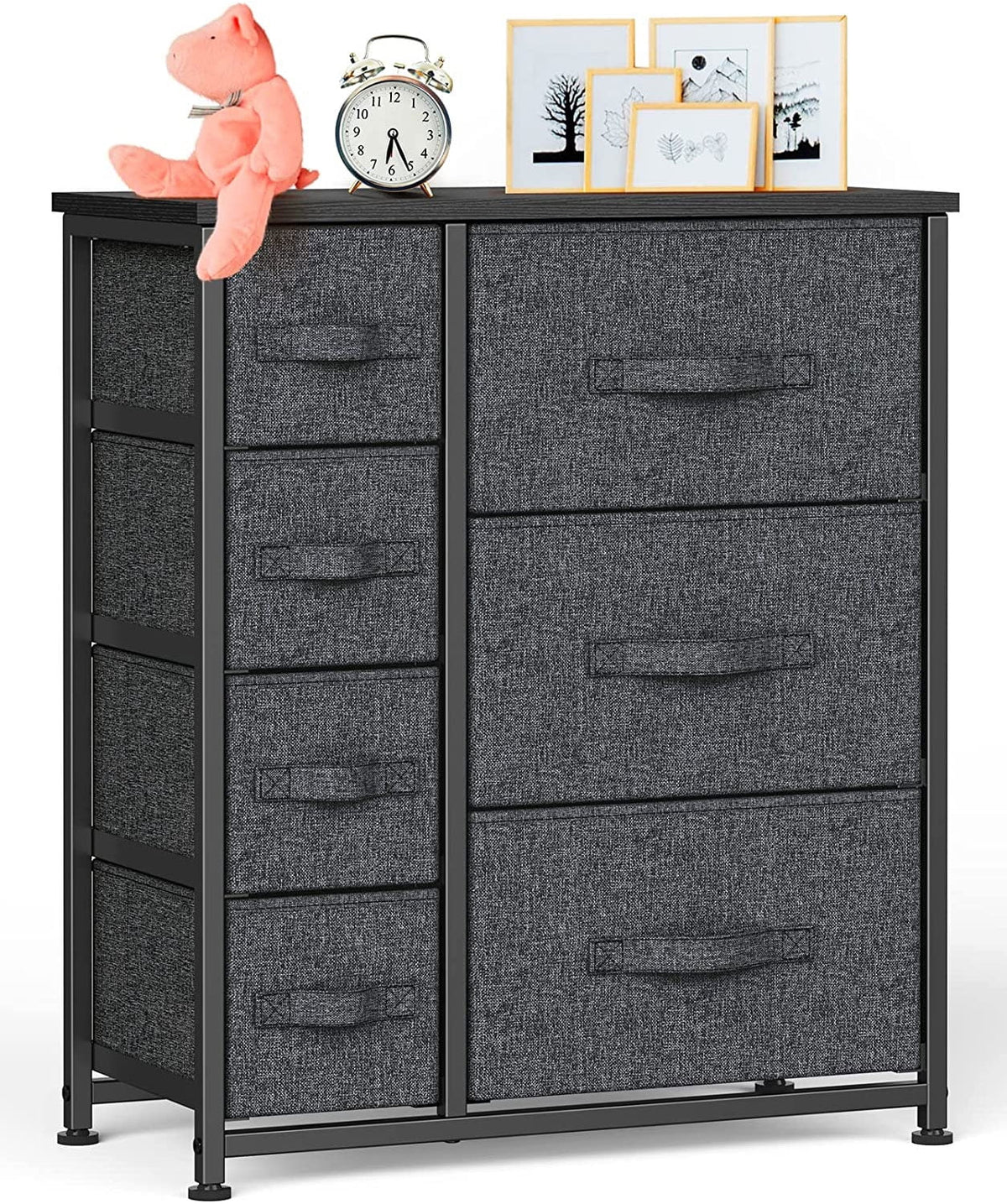 7 Drawer Fabric Dresser with Steel Frame Z9158