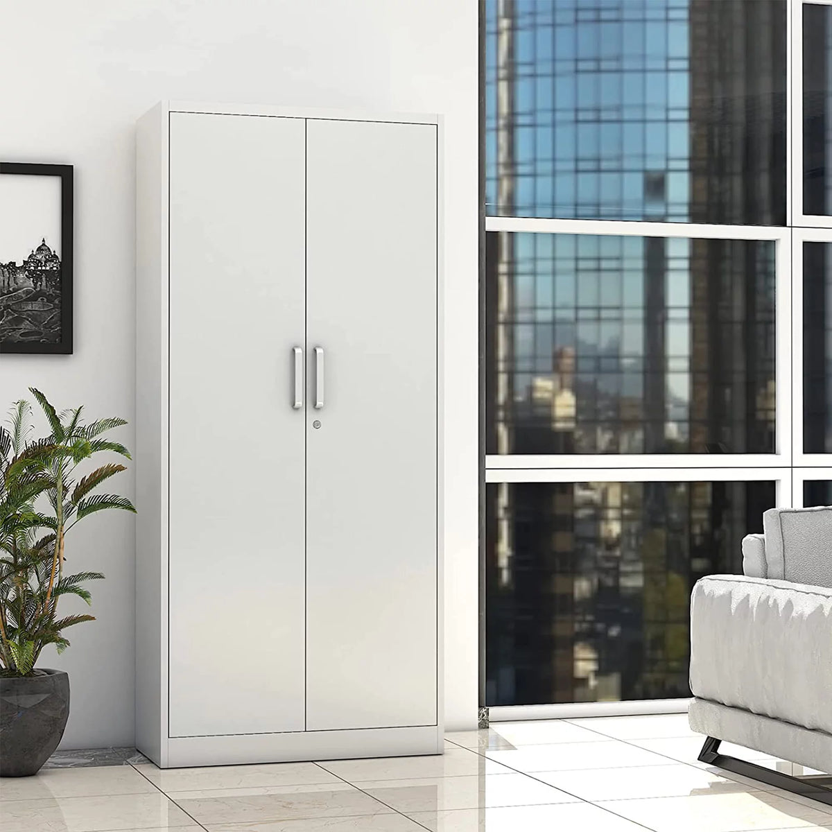 Metal Storage Cabinet with Locking Doors H75678