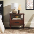 Walnut 1-Drawer Nightstand B197