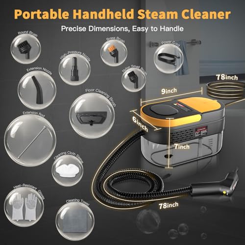 Portable Steam Cleaner with 15 pcs Accessories R566834