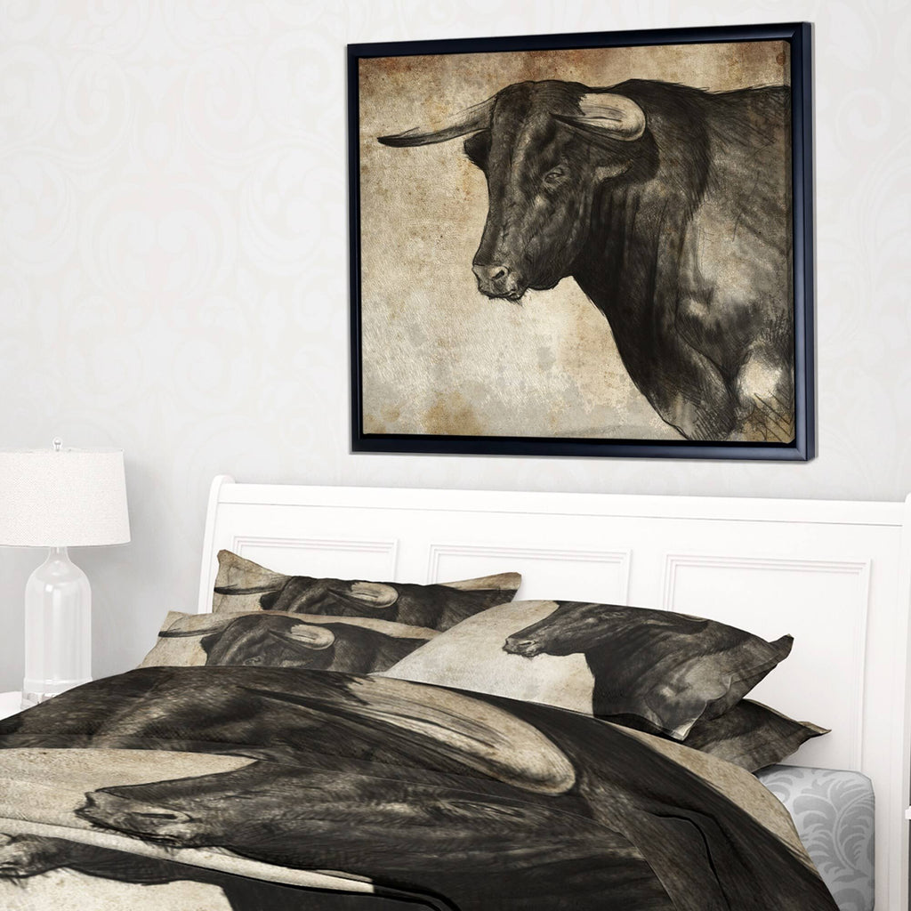 Multi Color Framed Canvas Animal Art Q5614