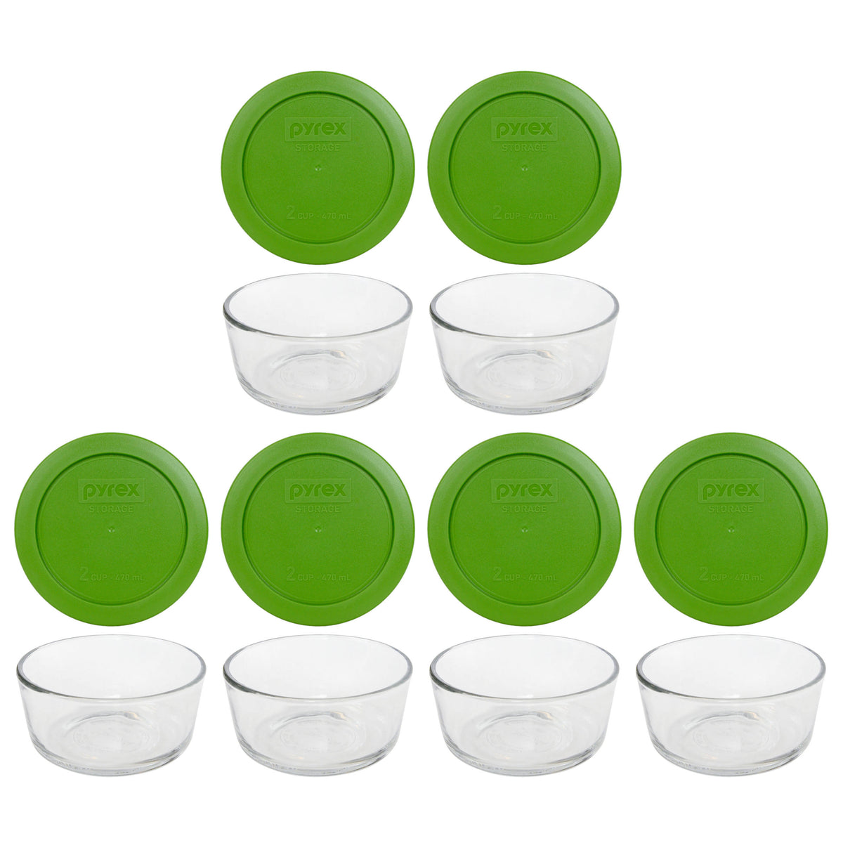 2-Cup Glass Storage Bowl with Lid 6 Pack M154775