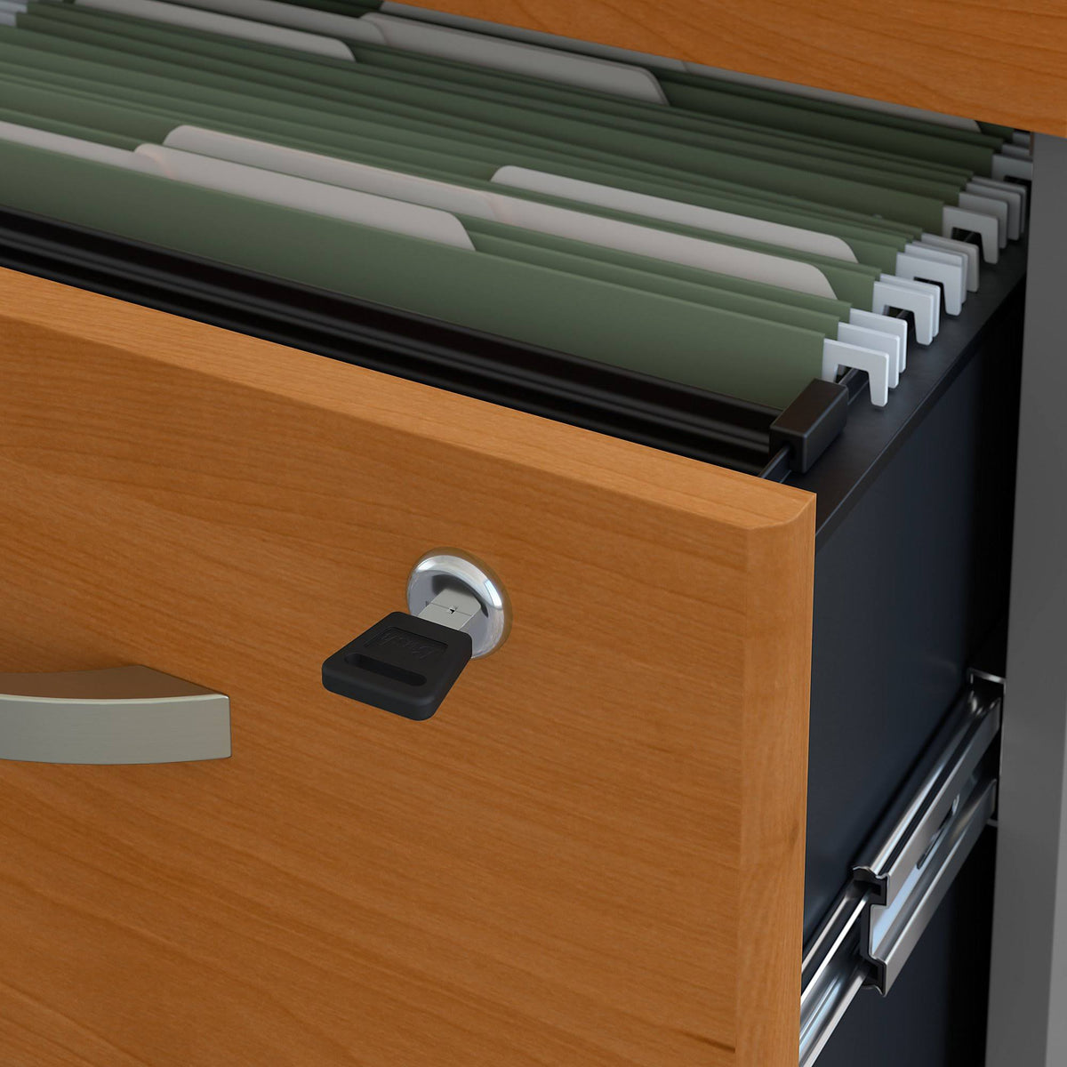 Natural Cherry 2-Drawer Mobile Filing Cabinet G23550