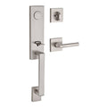 Satin Nickel Full Dummy Handleset Left Hand Tube Lever Square Rose K974010