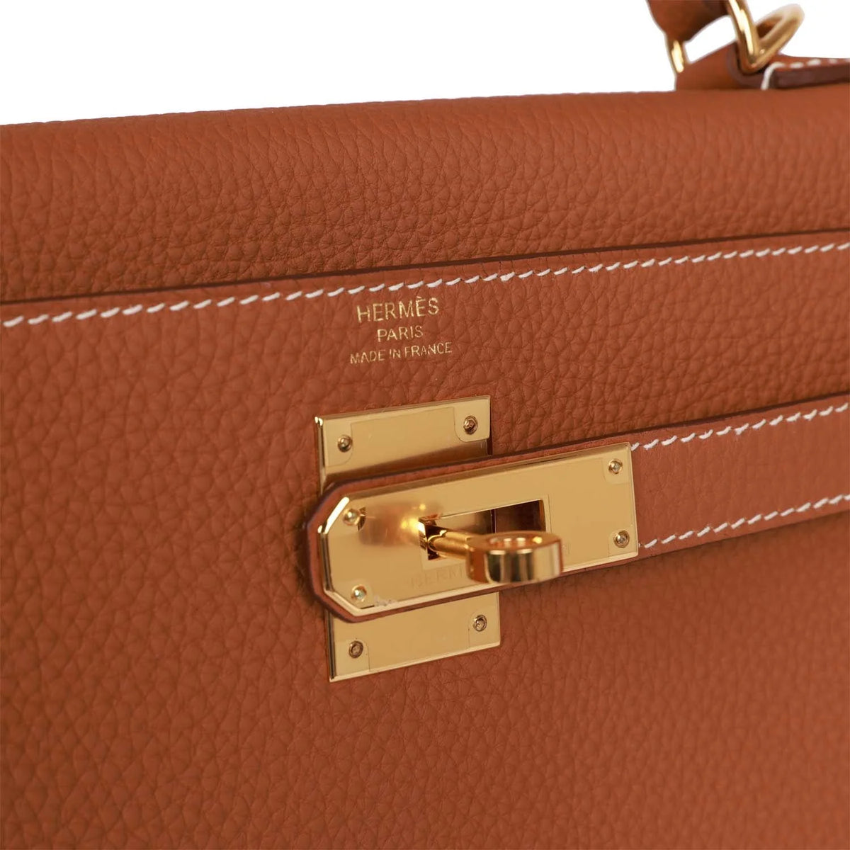 Pre-owned 28 Gold Togo Handbag M485030