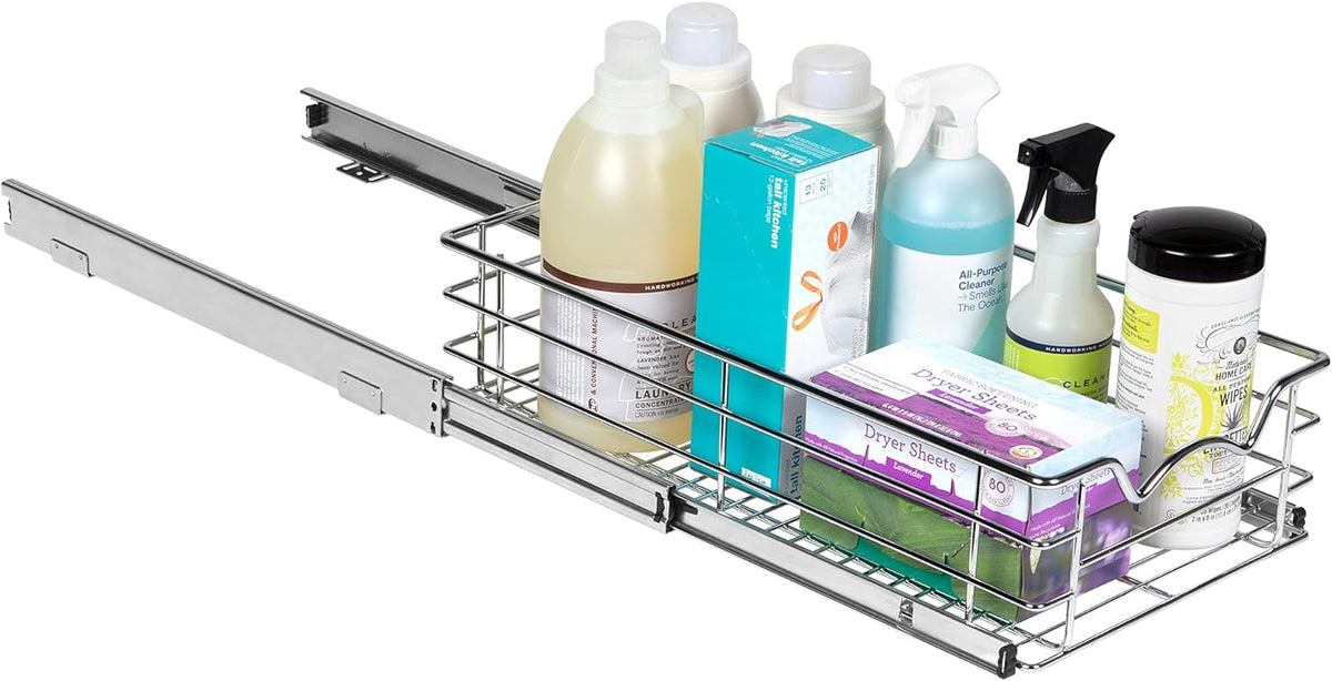 Pull Out Cabinet Organizer Basket, 11W x 21D x 5H M233584
